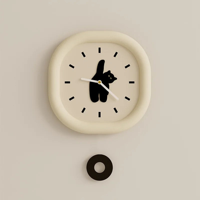 Minimalist Cat Wall Clock – product view 4