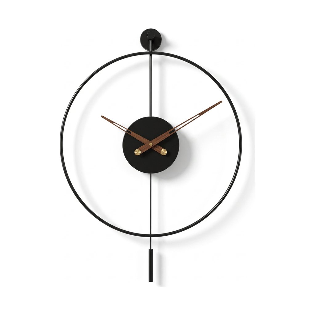 Minimalist Circle Pendulum Wall Clock – product view 3