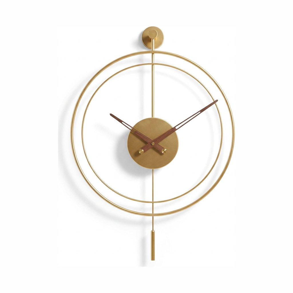 Minimalist Circle Pendulum Wall Clock – product view 4