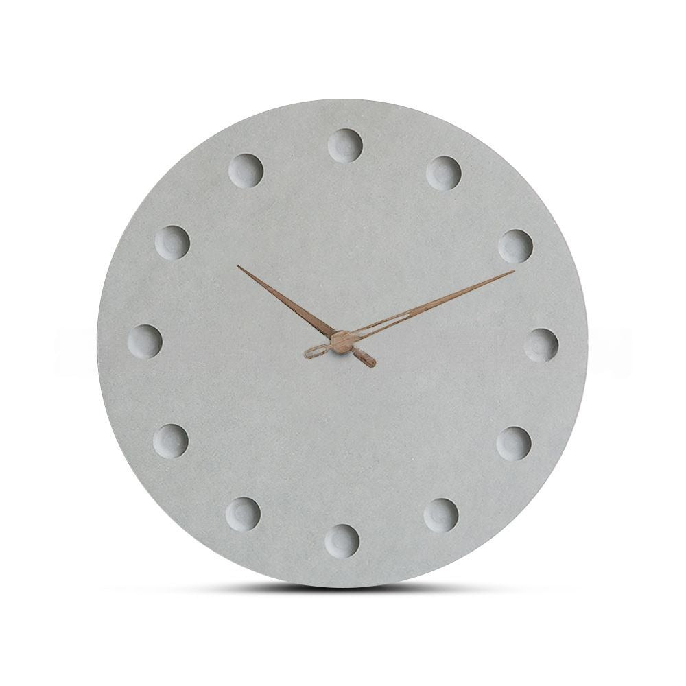Minimalist Concrete Wall Clock – C