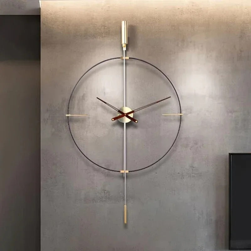 Minimalist Gold Circle Wall Clock – product image