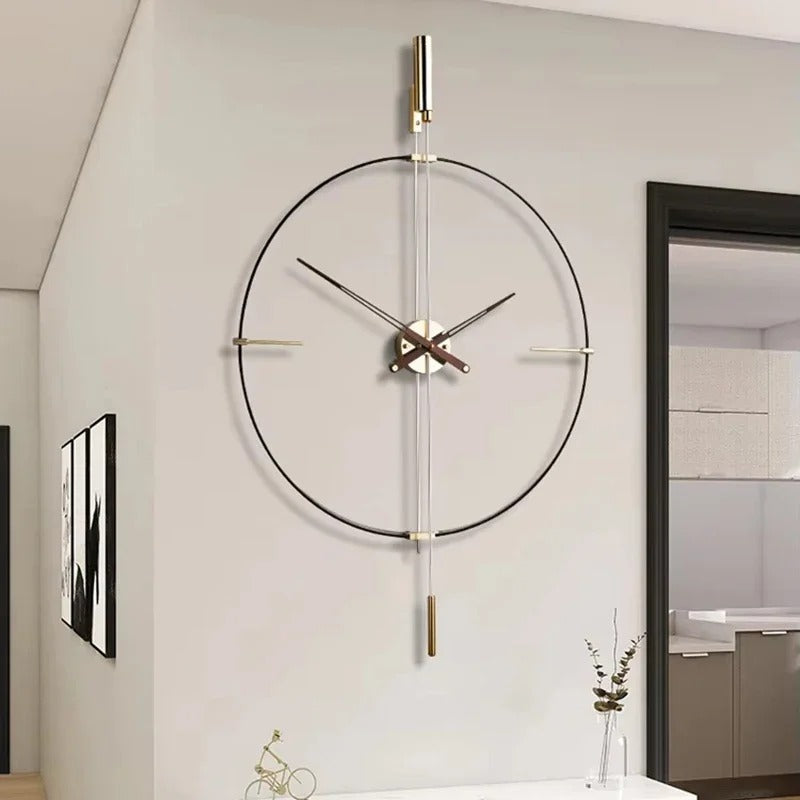 Minimalist Gold Circle Wall Clock – product view 2