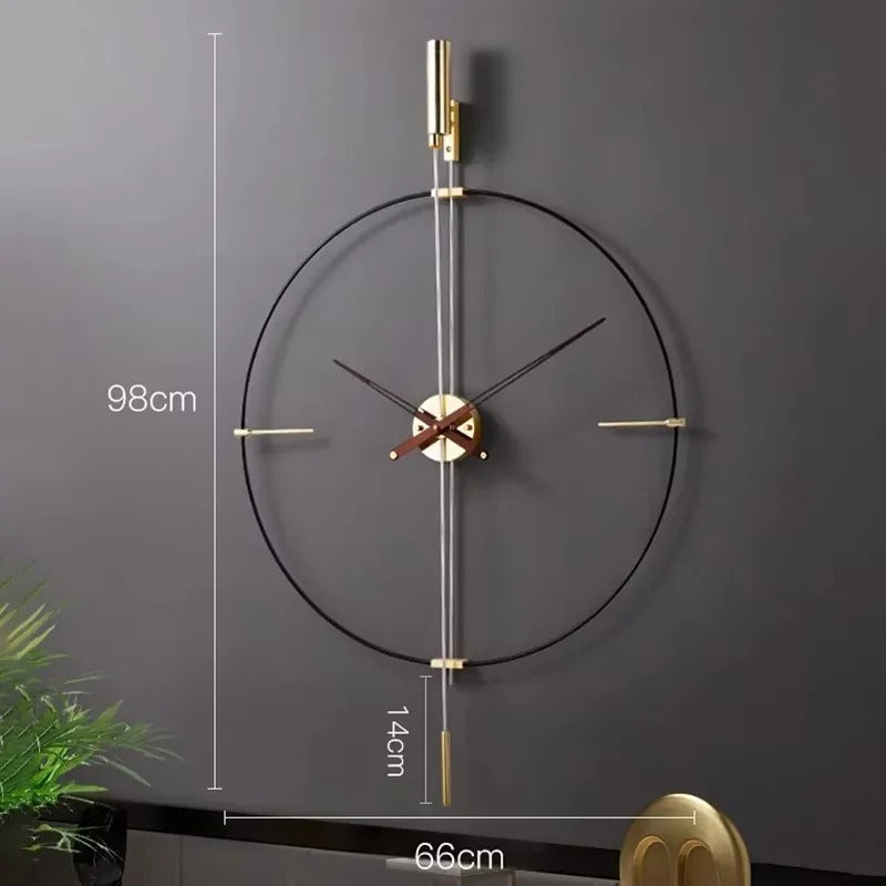 Minimalist Gold Circle Wall Clock – product view 6