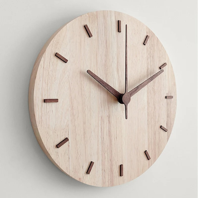 Minimalist Natural Wood Wall Clock – product view 4