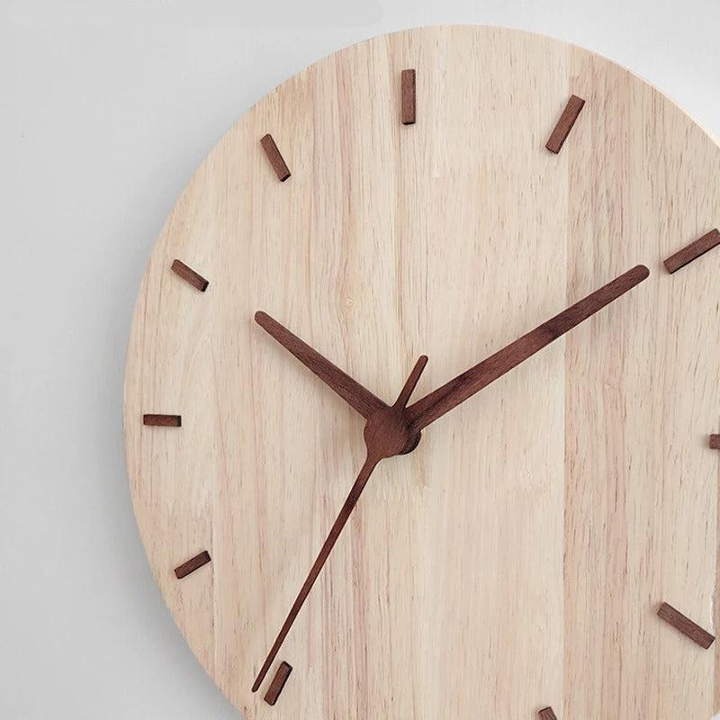 Minimalist Natural Wood Wall Clock – product view 5