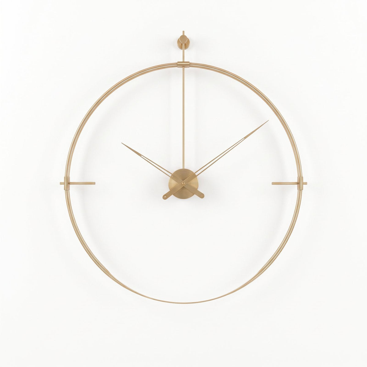 Minimalist Open Gold Circle Wall Clock – product view 5