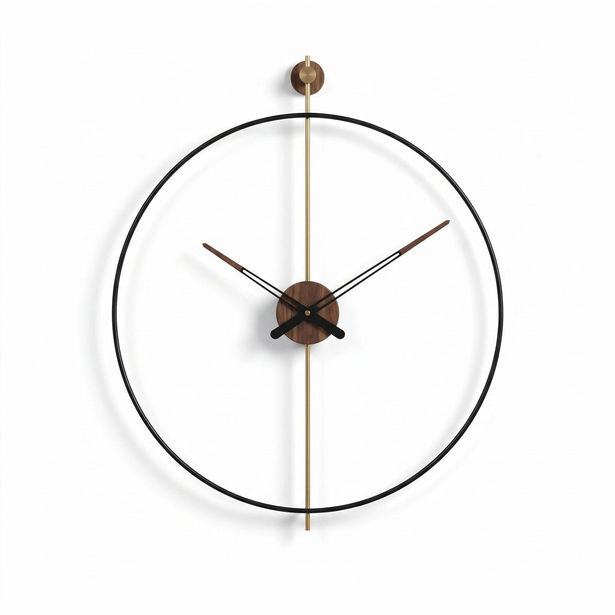 Minimalist Open Gold Circle Wall Clock – product view 8