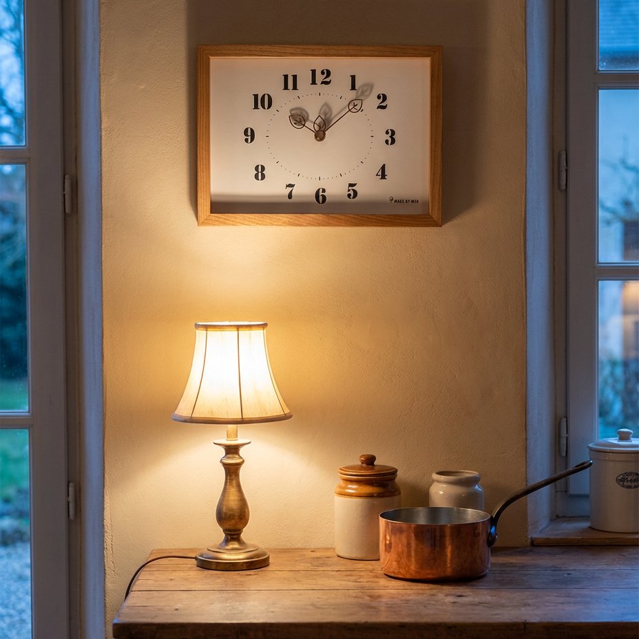 Minimalist Rectangular Wooden Wall Clock – product view 4