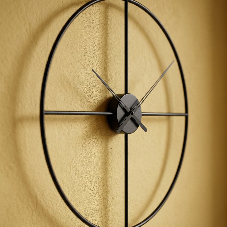 Minimalist Round Metal Wall Clock – product view 4