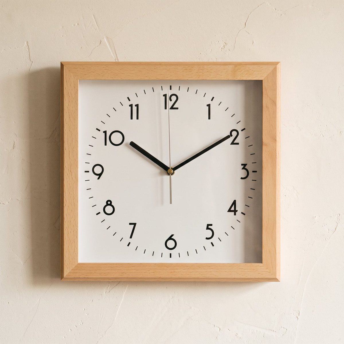 Minimalist Square Wooden Wall Clock – product view 11