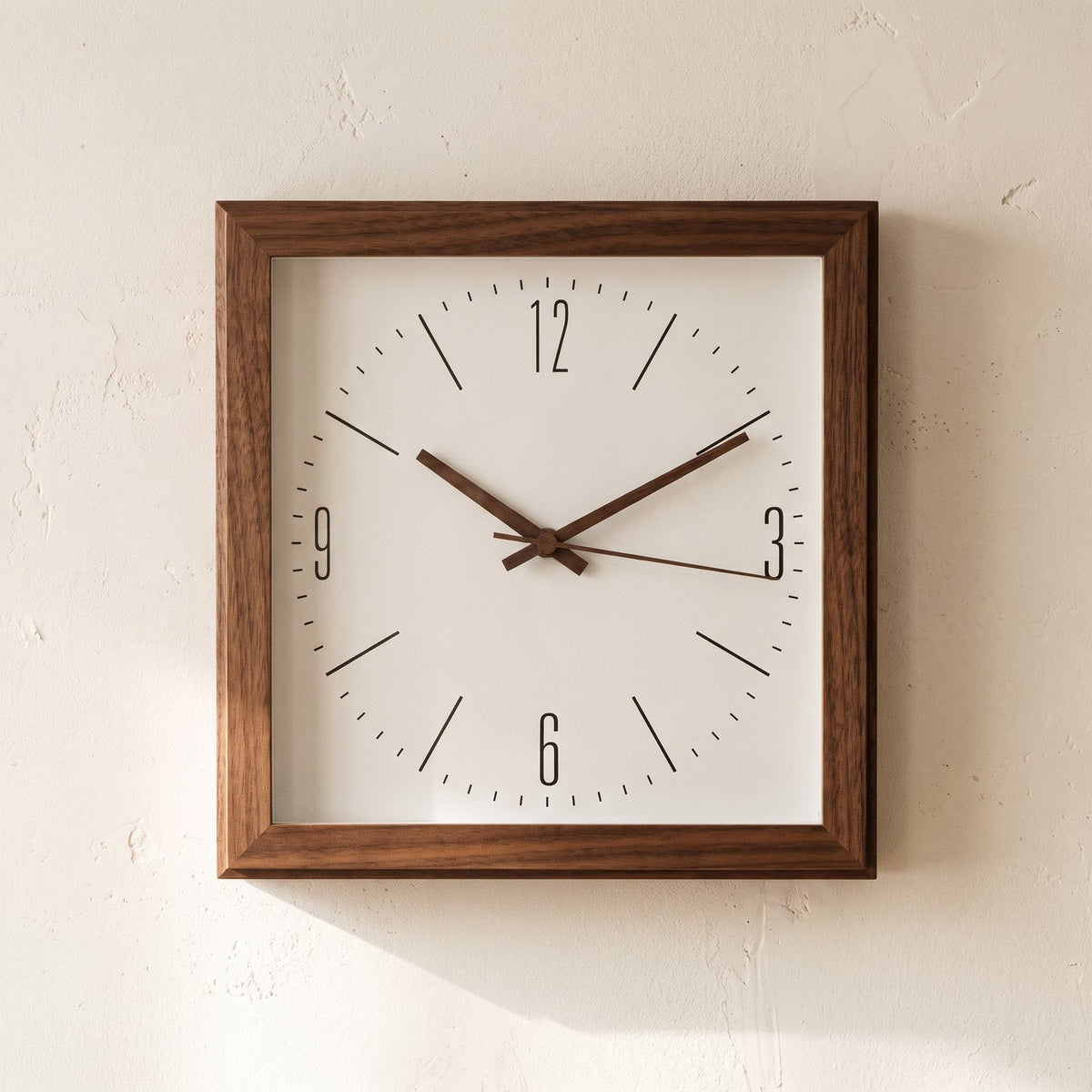 Minimalist Square Wooden Wall Clock – product view 14