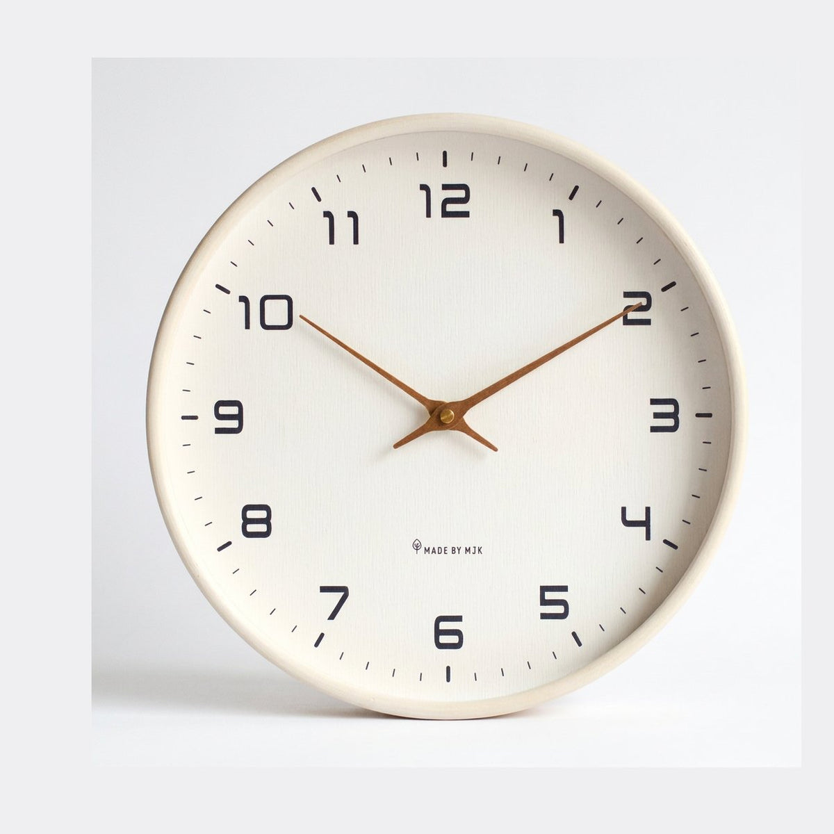 Minimalist Wooden Arabic Numeral Wall Clock – product view 4