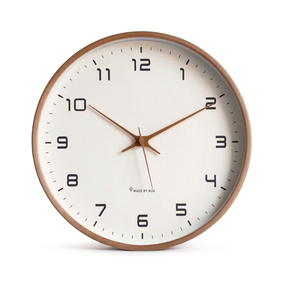 Minimalist Wooden Arabic Numeral Wall Clock – product view 5