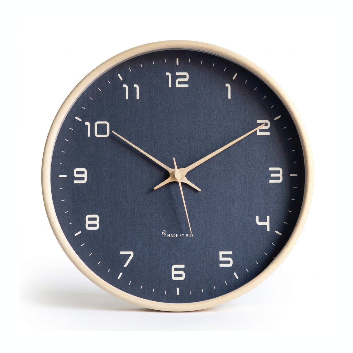 Minimalist Wooden Arabic Numeral Wall Clock – product view 6