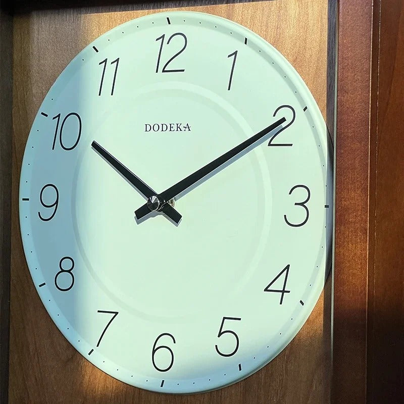 Minimalist Wooden Pendulum Frame Wall Clock – product view 5