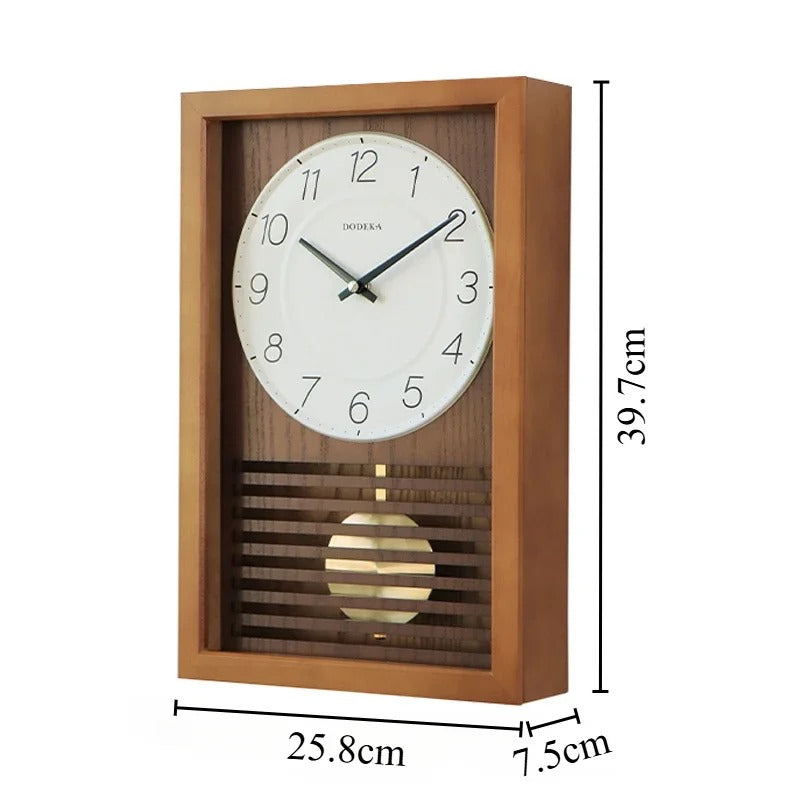 Minimalist Wooden Pendulum Frame Wall Clock – product view 7