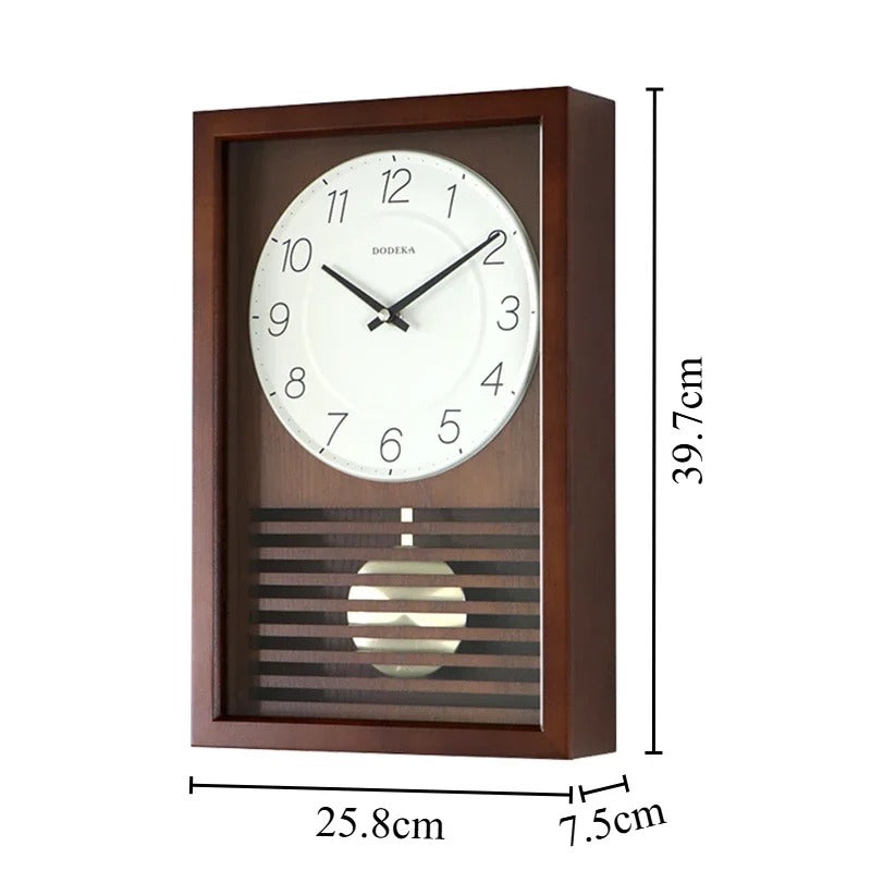 Minimalist Wooden Pendulum Frame Wall Clock – product view 8