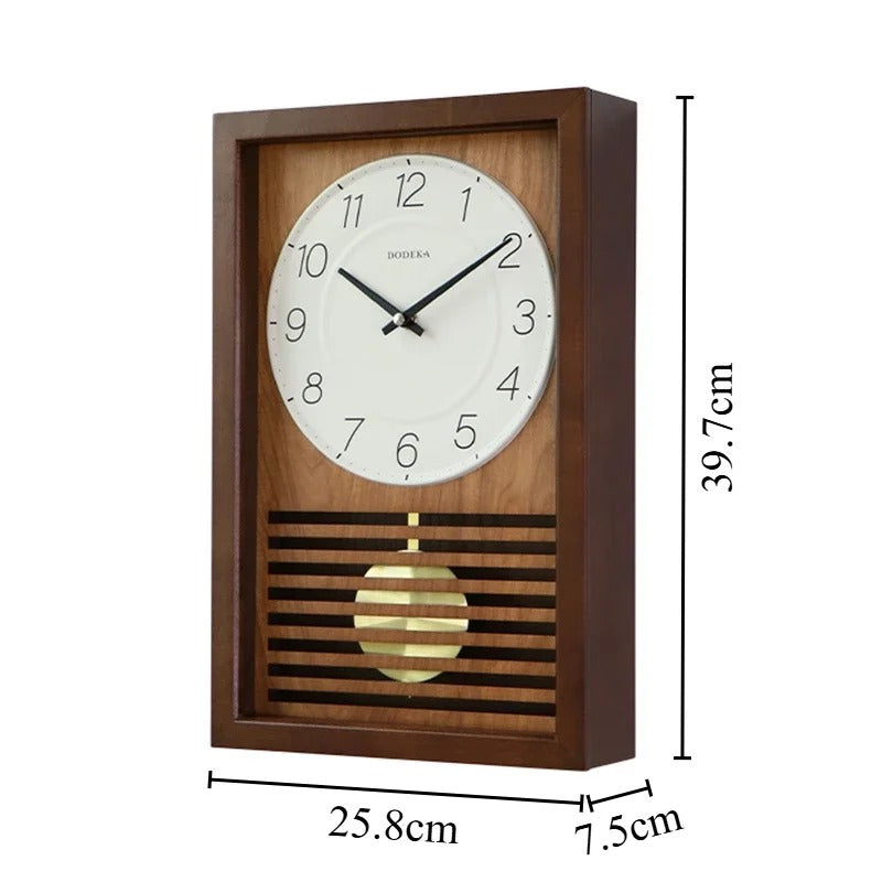 Minimalist Wooden Pendulum Frame Wall Clock – product view 9