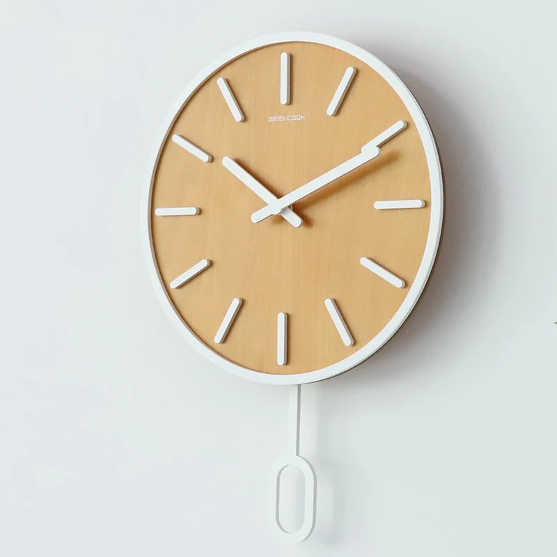 Minimalist Wooden Pendulum Wall Clock – product view 2