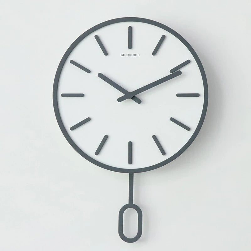 Minimalist Wooden Pendulum Wall Clock – product view 4