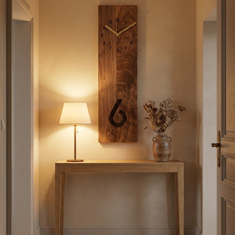 Minimalist Zen Natural Wood Wall Clock – product view 3