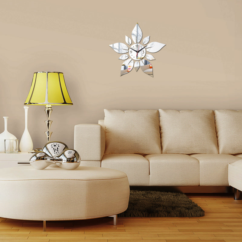 Mirror Flower Wall Clock – product image