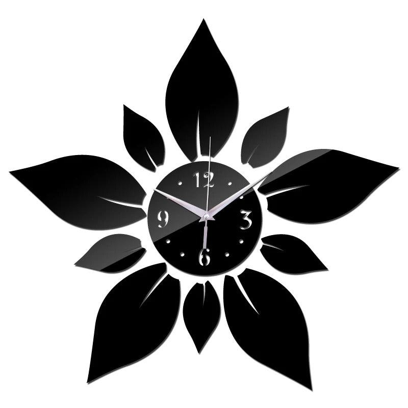 Mirror Flower Wall Clock – product view 4
