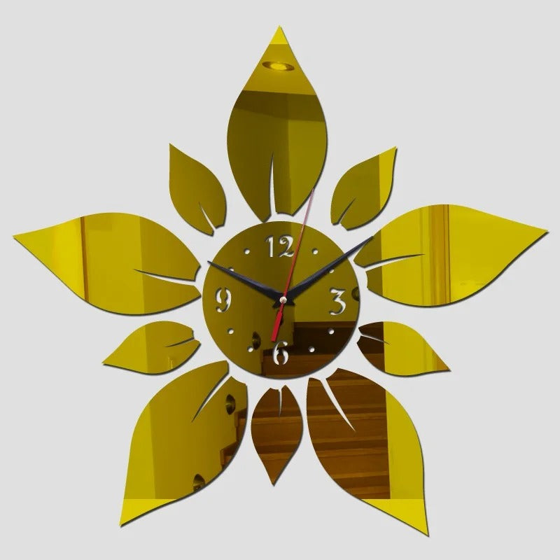 Mirror Flower Wall Clock – product view 6