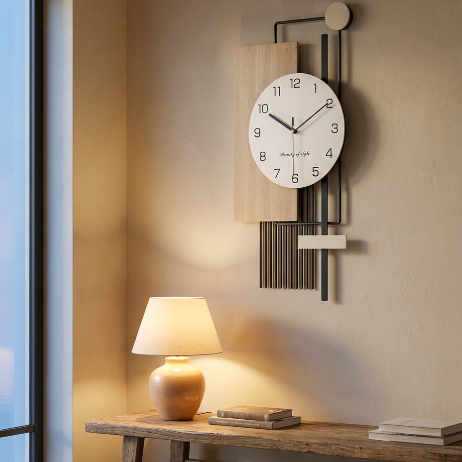 Modern Asymmetrical Wall Clock – product view 3