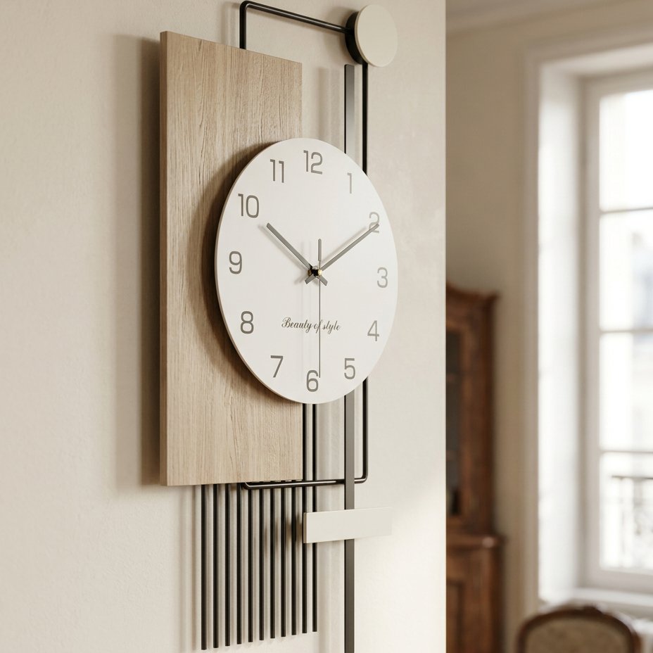 Modern Asymmetrical Wall Clock – product view 4