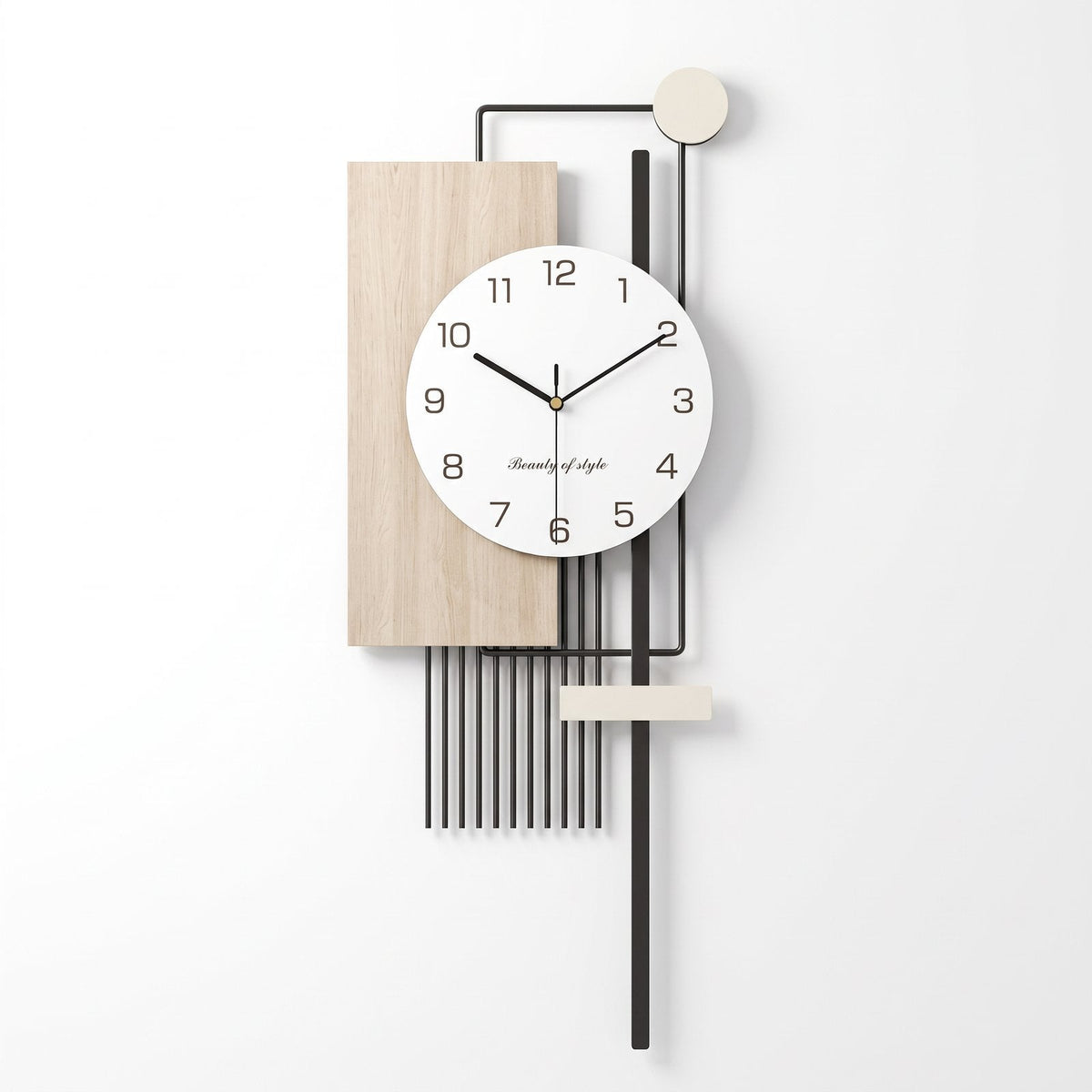 Modern Asymmetrical Wall Clock – product view 5