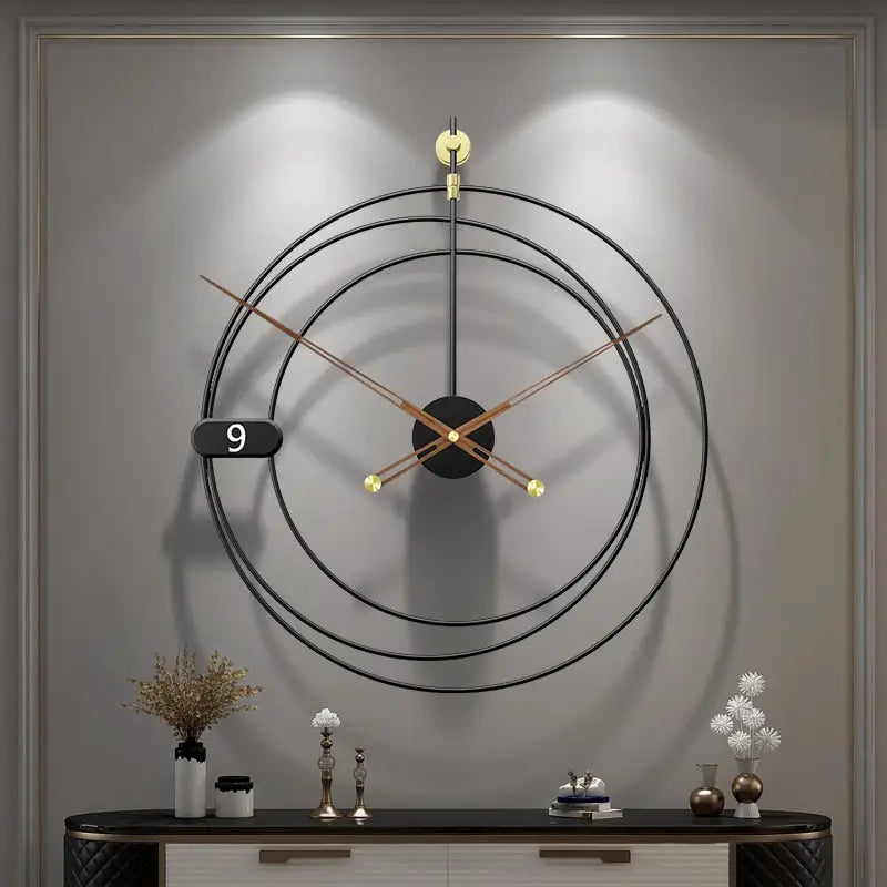 Modern Geometric Wall Clock – 62 X 68 cm