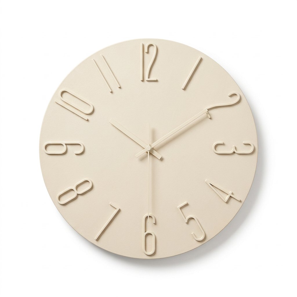 Modern Gold Number Wall Clock – product view 8