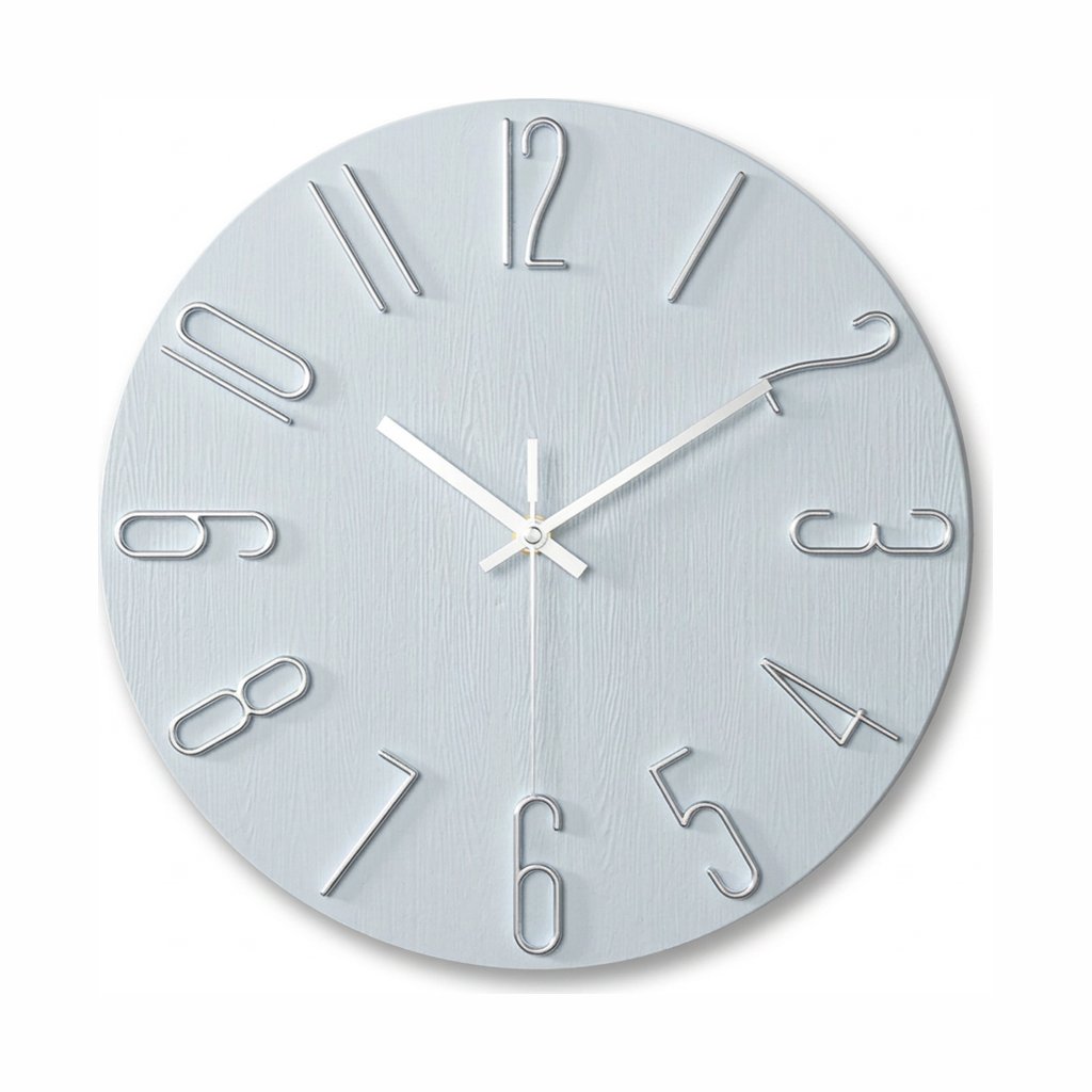 Modern Gold Number Wall Clock – product view 9