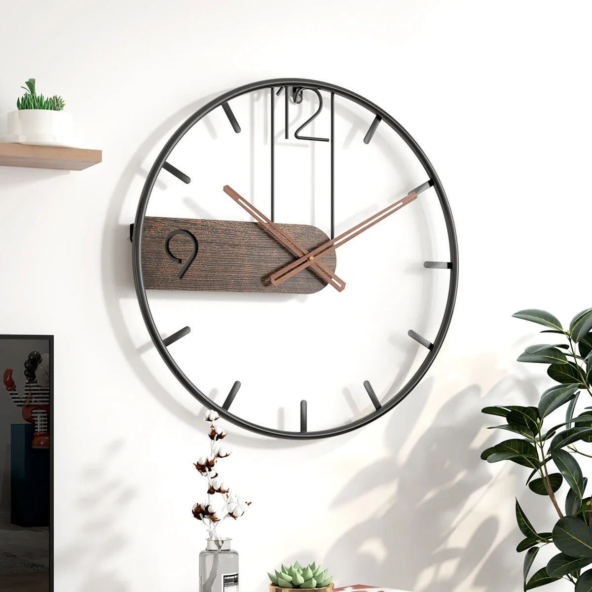 Modern Iron Wall Clock – product view 3