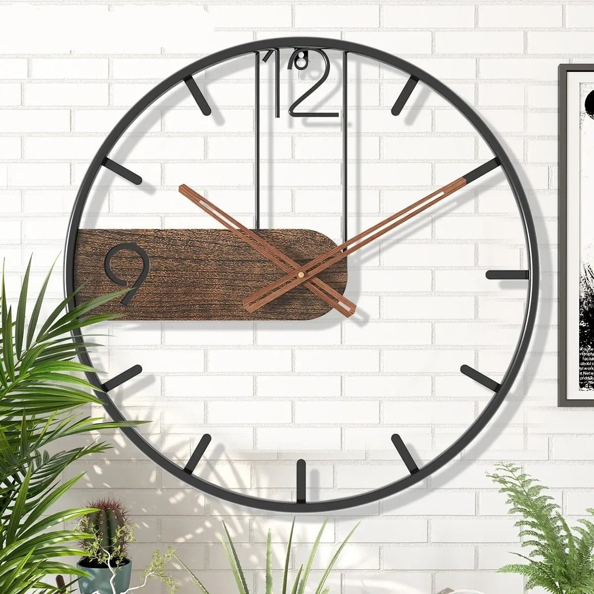 Modern Iron Wall Clock – product view 4