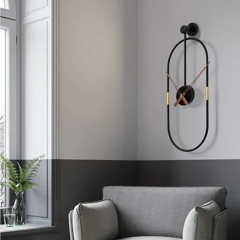 Modern Oval Wall Clock – product view 3