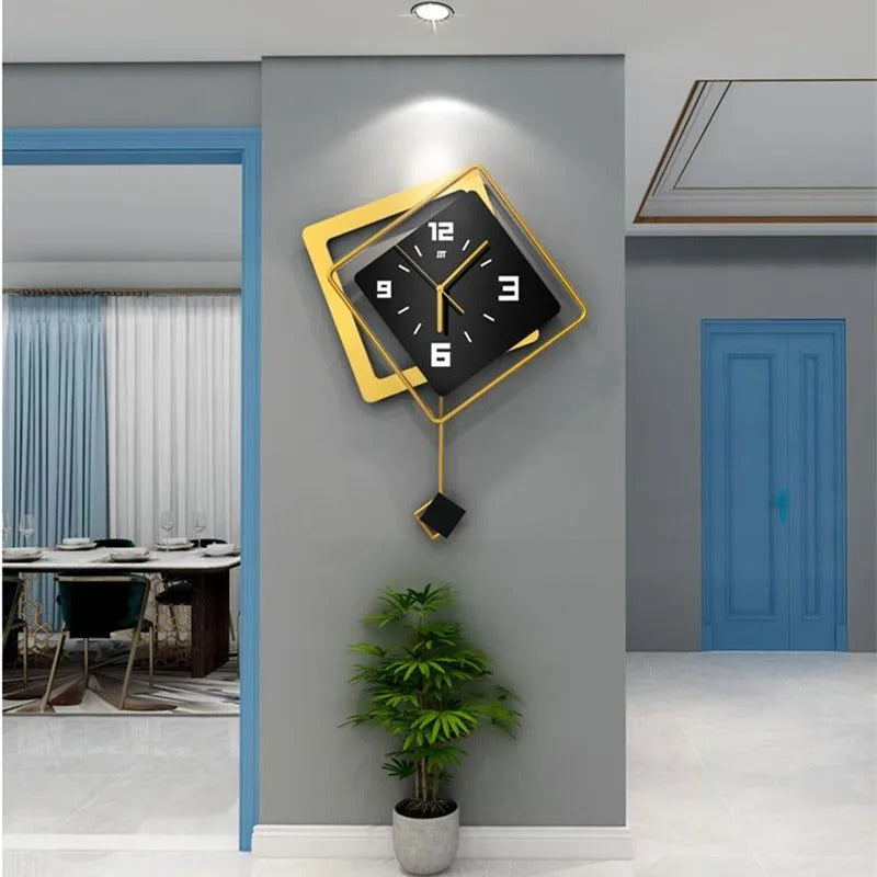 Modern Square Wall Clock with Swing – product image