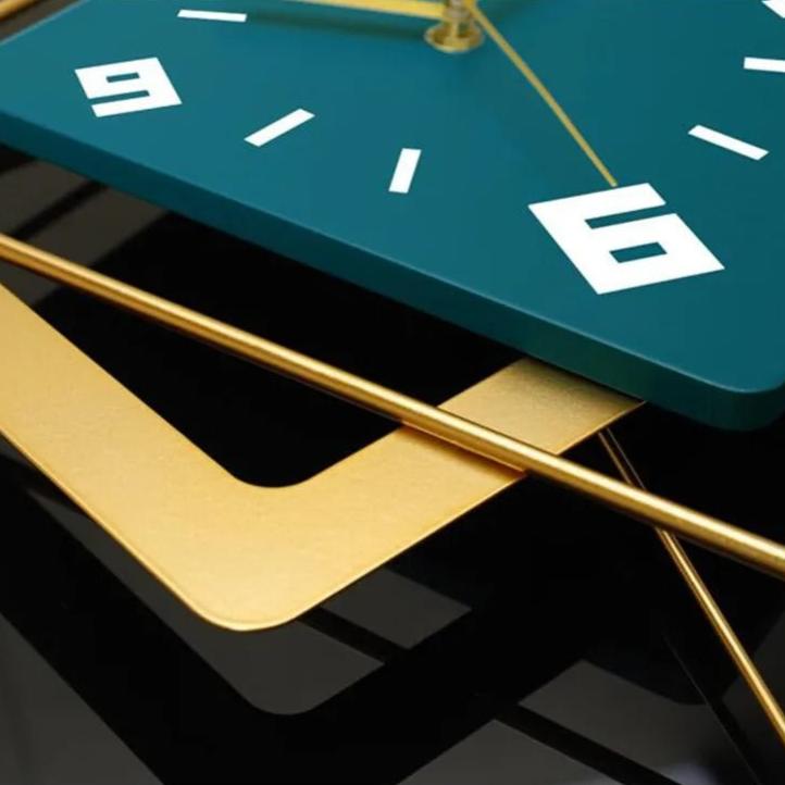 Modern Square Wall Clock with Swing – product view 4