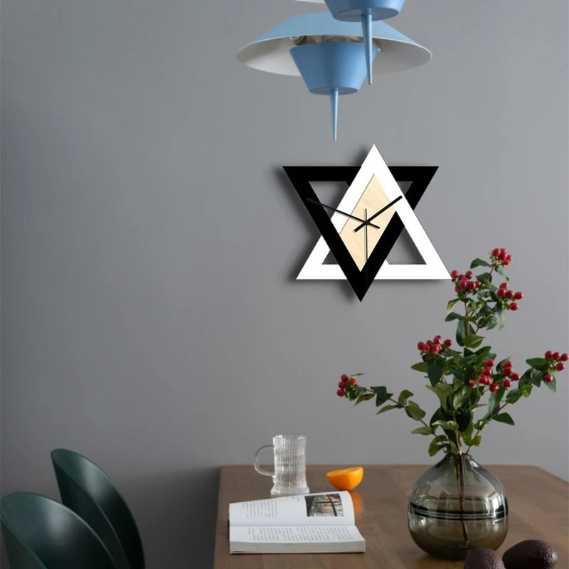 Modern Triangle Wall Clock – product view 3
