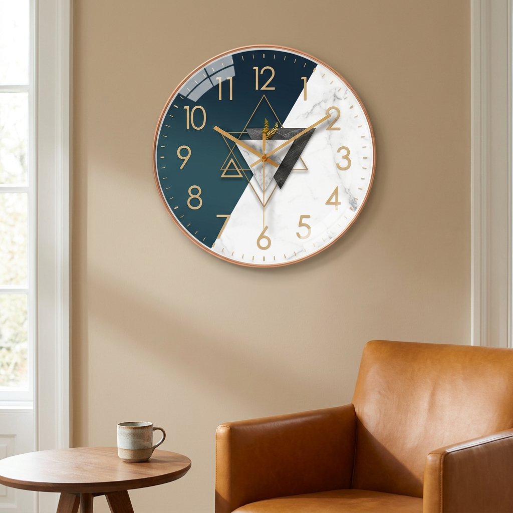 Modern Two-Tone Wall Clock – product image