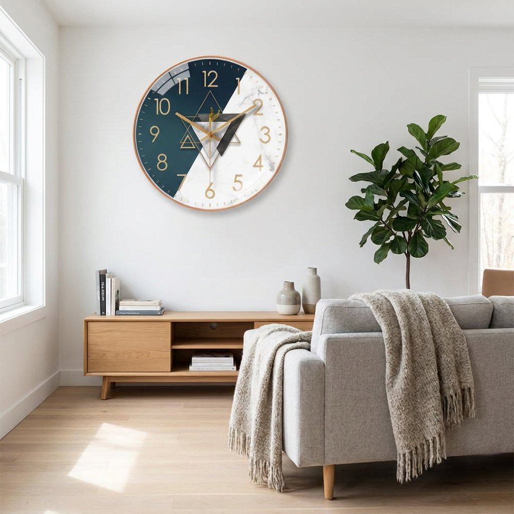 Modern Two-Tone Wall Clock – product view 2