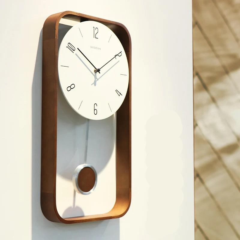 Modern Wooden Pendulum Wall Clock – product view 3