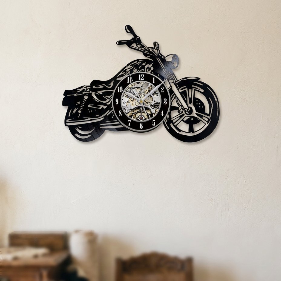 Motorcycle Design Wall Clock – product image