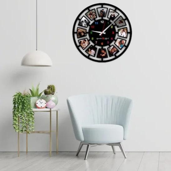 Multi-Photo Frame Wall Clock – product image
