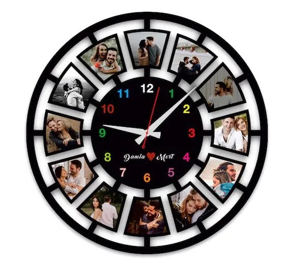 Multi-Photo Frame Wall Clock – product view 2