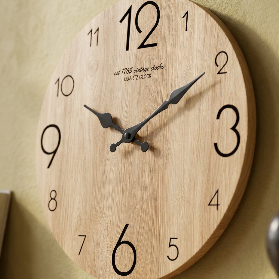 Nature Wood Wall Clock – product view 3
