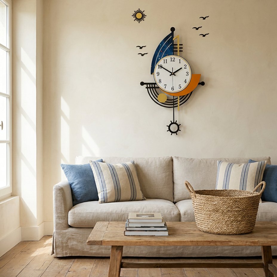 Nautical Sailing Wall Clock – product view 2