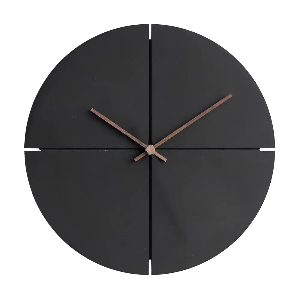 Nordic Black Wood Wall Clock – view 4