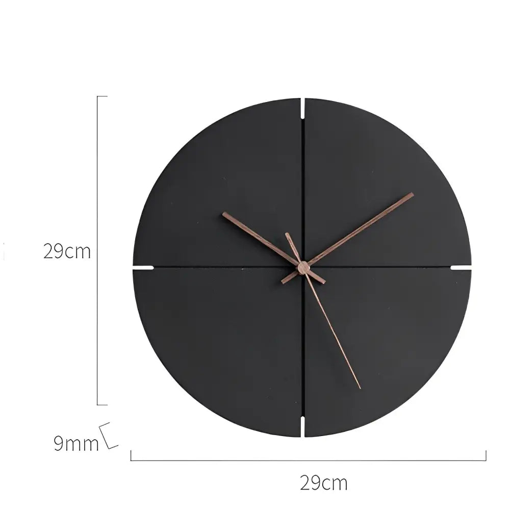 Nordic Black Wood Wall Clock – view 5
